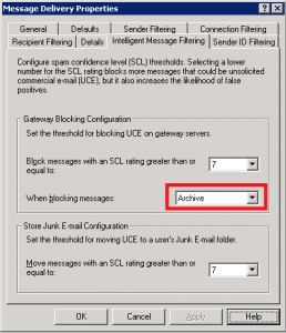 IMF archive settings