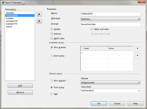 Parameter for EndDateEOD