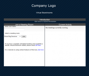 Customized company portal for virtual boardrooms