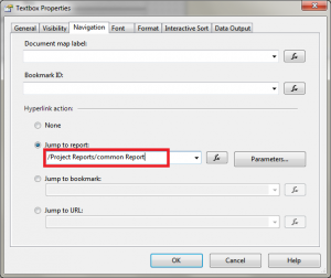 Specify subfolder for jump to report